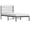 vidaXL 12 Inch Twin XL Metal Bed Frame with Headboard,