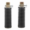 EBTOOLS Motorcycle Black Footrests, 1 Pair ABS + Iron Motorcycle