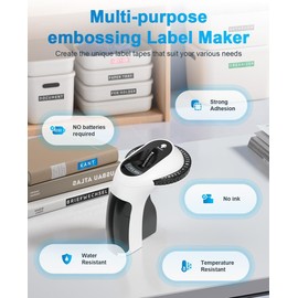 labelw DYMO Embossing Label Maker with 6 Colour 3D Label Tape 3/8'' Dymo Omega Maker