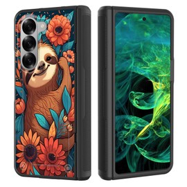 for Galaxy Z Fold 6 Case,Heavy Duty Dual Layer Hard PC & Soft Silicone Rugged Bumper Shockproof Protective Case for Samsung Galaxy Z Fold 6 5G 2024,Cute Sloth