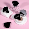 Pimoys 6Pcs Triangle Makeup Puff Set Velour Sponge Black
