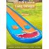 Sloosh Shark Double Water Slide, 22.5ft Heavy Duty Lawn Water