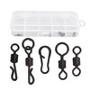 150pcs Fishing Barrel Bearing Rolling Swivels Kit Winding Resistance Stainless