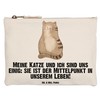 Mr. & Mrs. Panda M Make-Up Bag Cat Sitting, White,