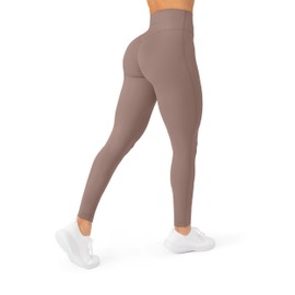 PAVOI ACTIVE High Waisted Soft Leggings | Sculpting Full Length Gym Workout Leggings Women | FlexFlow | Medium, Teak