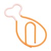 100Pcs Metal Paperclips Cute Chicken Leg Shape Electroplating Rustproof Portable