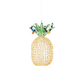 Gallerie II Pineapple Spun Glass Ornament Yellow