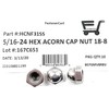 5/16-24 Acorn Cap Nuts 18-8 Stainless Steel - Fine Thread