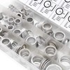 Aluminium sealing ring set, 450 pieces in clear plastic box