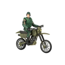 WORLD PEACEKEEPERS from Peterkin | 9.5cm Military Figure with Motorbike | 1:18 Scale | Action Figures & Accessories | Ages 3+