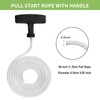 2-Pack Pull Cord 3.9 ft with Recoil Starter Handle, 4.0mm