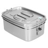 Lunch Box, 2 Tier Stainless Steel Food Container Metal Lunch