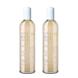 Novocrin Shampoo - Anticaída, Inhibidor de grasa, Tecnología anti-irritación, Sin efectos secundarios, Unisex - 2 pzas de 250 ml                      