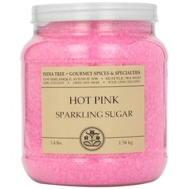 India Tree Hot Pink Sparkling Sugar, 3.4 lb (Pack of 2)
