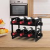 OYEFLY DIY 2 Tier Tabletop Wine Water Bottle Organizer Storage