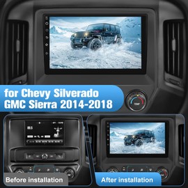Android 13 Car Radio Stereo 2+64G for Chevy Silverado GMC Sierra 2014-2018 with Backup Camera Wireless Carplay Android Auto