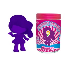 Pinypon - Surprise Reveal 2 Purple Surprise Doll with 5 Accessories for Mini Figure and Surprise Clothing, for Girls and Boys from 3 Years, Famosa (PNY28200)