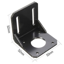 5PCS Stepper Motor Bracket, Stepper Mounting Bracket Holder L Bracket Mount for 42 Stepper Motor Not Equipped with Screws Black