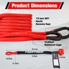FieryRed Kinetic Recovery Rope Kit with 2 Soft Shackles, 7/8