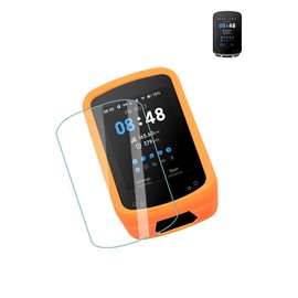 Case for Magene C506/C506SE/GEOID CC600 Cycling Computer, Sillence Material,Shock-Absorbing and Anti Drop Protection Soft Shell,with a Screen Protector，Orange.
