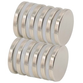 Magnetpro Pack of 12 Disc Magnets 6 kg Force 25 mm Diameter x 3 mm Thick