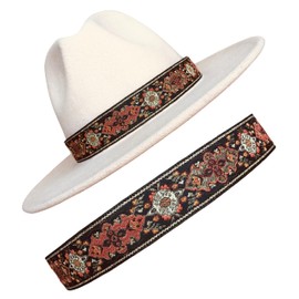 Hat band, Cowboy hat Accessories, Adjustable Fedora Hatband, Unisex Western Hat Jewelry, Cowgirl Hat band, Hatband for women (Dark Orange, Black, Gold)