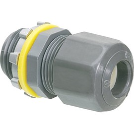 Arlington Industries LPCG50 624211 Strain Relief Cord Connector, Liquid Tight/Oil Tight, Non-Metallic, 1/2"