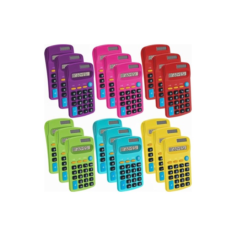 Pocket Calculator (Multicolor, 20 pcs)