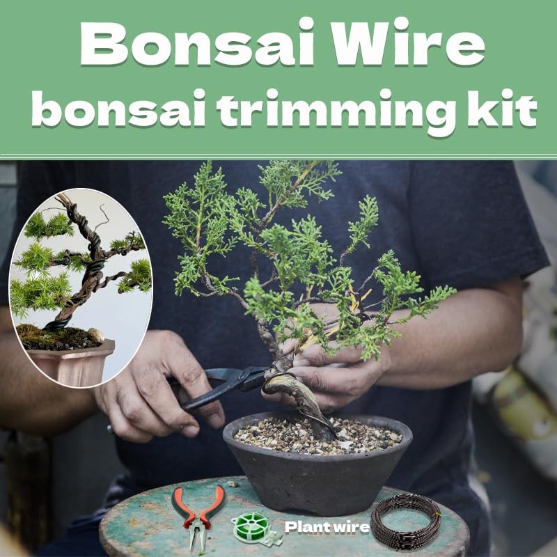 Bonsai Wire 7pcs-5 Rolls of Aluminum Bonsai Training Wire, Cutting
