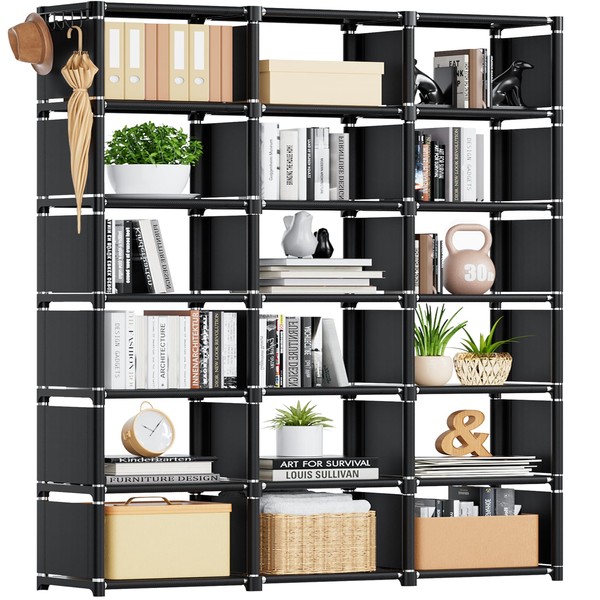 Mavivegue Mavivegue Bookcase, 18-Cube Extra Large Book Shelf, DIY Cube