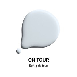 BACKDROP | Premium Interior Paint | Standard Semi Matte, Low Sheen Finish | Self-Priming, Low VOC, Green Wise Certified | ON TOUR – Soft, pale blue | 0.5 Gallon