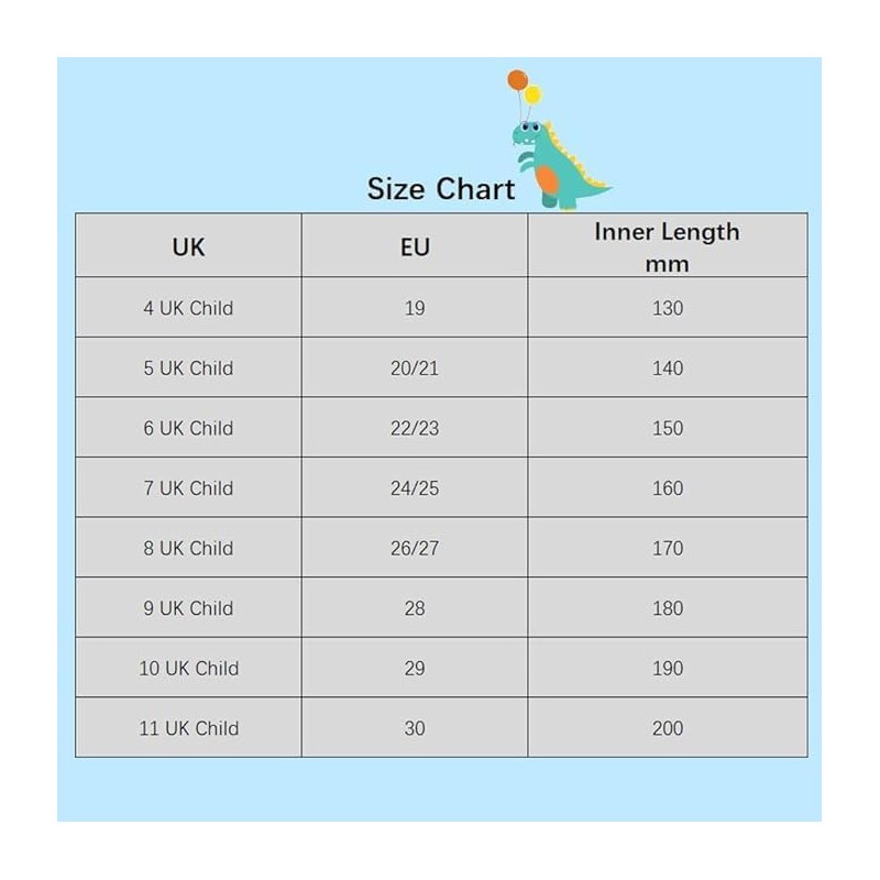 DRECAGE Children's Wellington Boots Dinosaur Rain Shoes Non-Slip and Lightweight