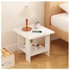 BEKMLOD 2 Tier White End Table, Sofa Side Table, Suitable