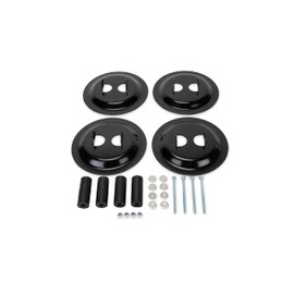 Camco Heavy-Duty RV Stabilizing Jack Base Pads - Provides Greater Jack Stability - Made of Black Powder-Coated Durable Steel - 4-Pack (57883)