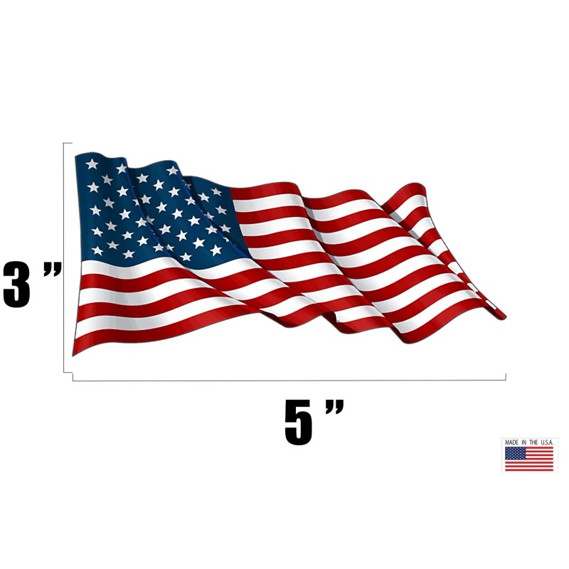 Rogue River Tactical USA Flag Sticker Bumper Sticker Car Decal