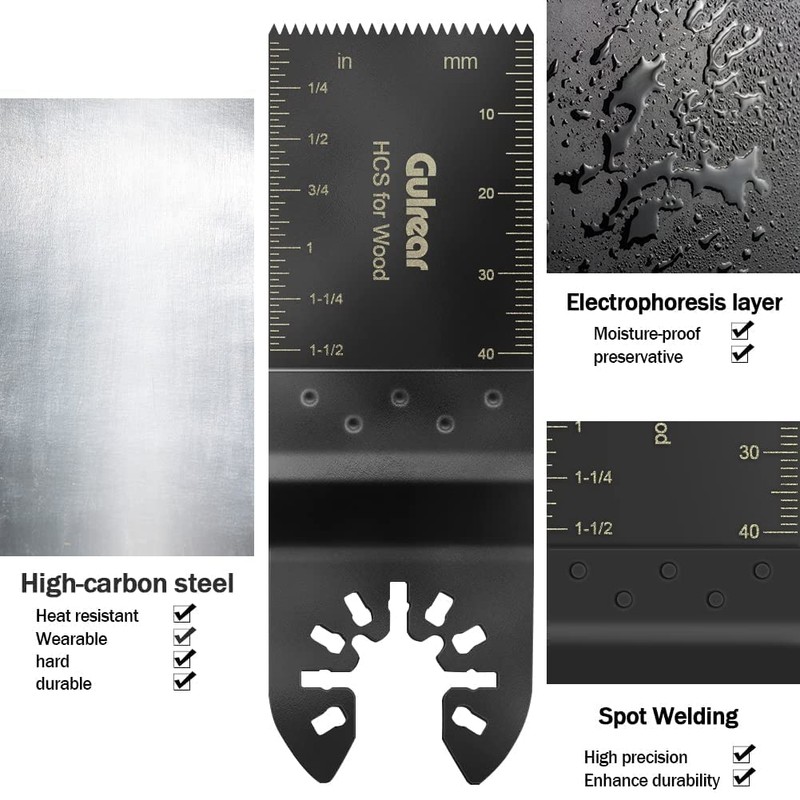 100Pcs Universal Oscillating Tool Oscillating Saw Blades,Oscillating Multitool Blades,Multi Tool