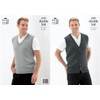 King Cole Mens Slipover & Waistcoat Knitting Pattern 3270