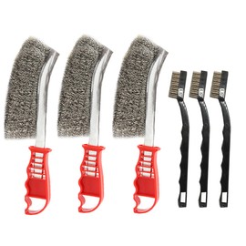 Wire Brush Set Steel Brush Small Wire Brushes Made of Stainless Steel Brass and Nylon for Cleaning Welding Slag and Rust (Stainless Steel Brush 6 Pieces)