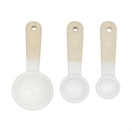 Mason Cash Rustic Charm Measuring Spoon Set 4-Piece Stoneware Set with Elegant Heart Motif Includes 1 Tbsp, 1 TSP, ½ TSP, ¼ TSP