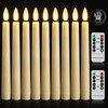 FREEPOWER 9 PCS Flameless Taper Candles Battery Operated, Realistic Flickering