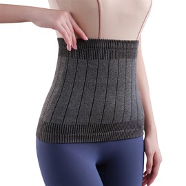 DOMATUS Women's Men's Long Stomach Wrap, 100% Cotton, Soft, Wool Warmer, Thin and Warm, Thermal Insulation, Suitable for Summer and Winter, Unisex, Large Size, Double Layer Thick, Pregnant & Pregnant