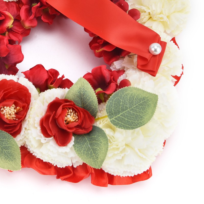 Artificial Heart Shaped Wreaths Wedding Wreaths Fake Flowers Decoration for