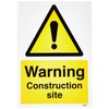Caledonia Signs 58361 Warning Construction Site Sign, A4 SAV