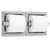 Recessed Toilet Paper Holder, Double Roll Wall Mounted Toilet Tissue