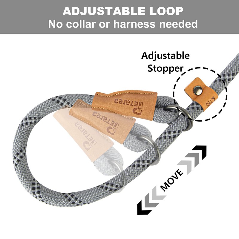 Petarea 5 FT Slip Lead Dog Leash, Heavy Duty Rope