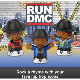 Little People Collector Run DMC, set of 3 figures styled like the iconic hip hop group for fans ages 1-101