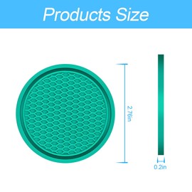 4 Pack Car Cup Holder Coaster, 2.75 Inch Diameter Non-Slip Universal Insert Coaster, Durable, Suitable for Most Car Interior, Car Accessory for Women and Men (Blue/Green)