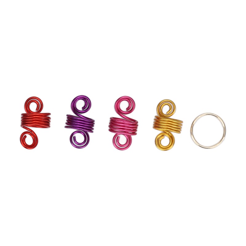 129pcs Dreadlocks Hair Rings Alloy Exquisite Shapes Hair Braiding Cuffs