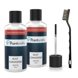 Paintsmiths Rust Converter – Rust Inhibitor & Treatment – 30ml Bottle & Brush – Wire Brush – Rust Remover – Quickly Prevents & Seals Corrosion (Rust Converter (2 Pack) with Wire Brush)