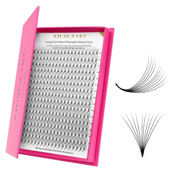XIUSUZAKI Premade Fans Eyelash Extensions 10D Volume Lash Extensions 0.03